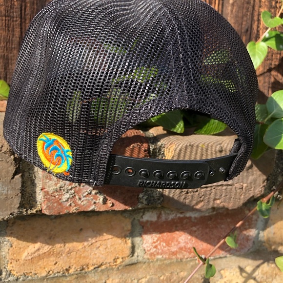 Niceride. Black Trucker Hat. Colorful Embroidery. - Picture 3 of 6